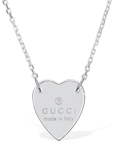 collana gucci cuore prezzo|Gucci Collana Trademark con pendente a forma di cuore.